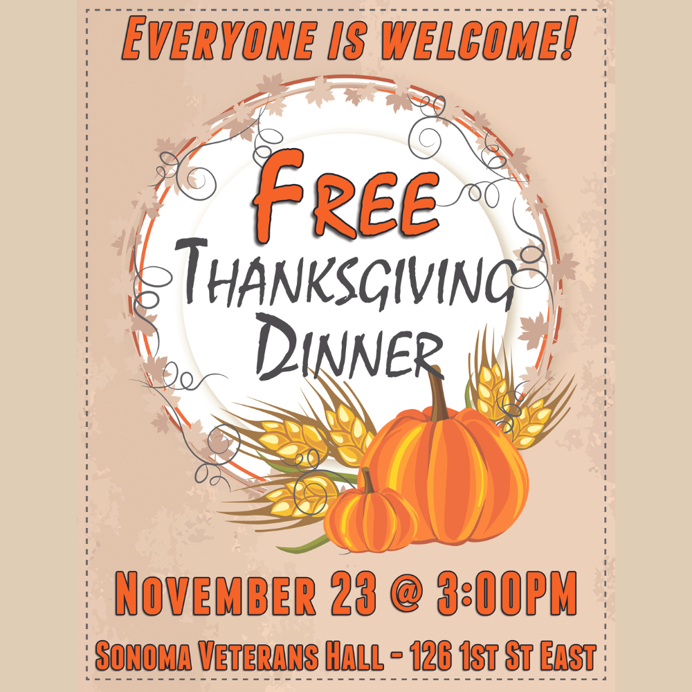 Annual Free Thanksgiving Dinner Sonoma Community Center