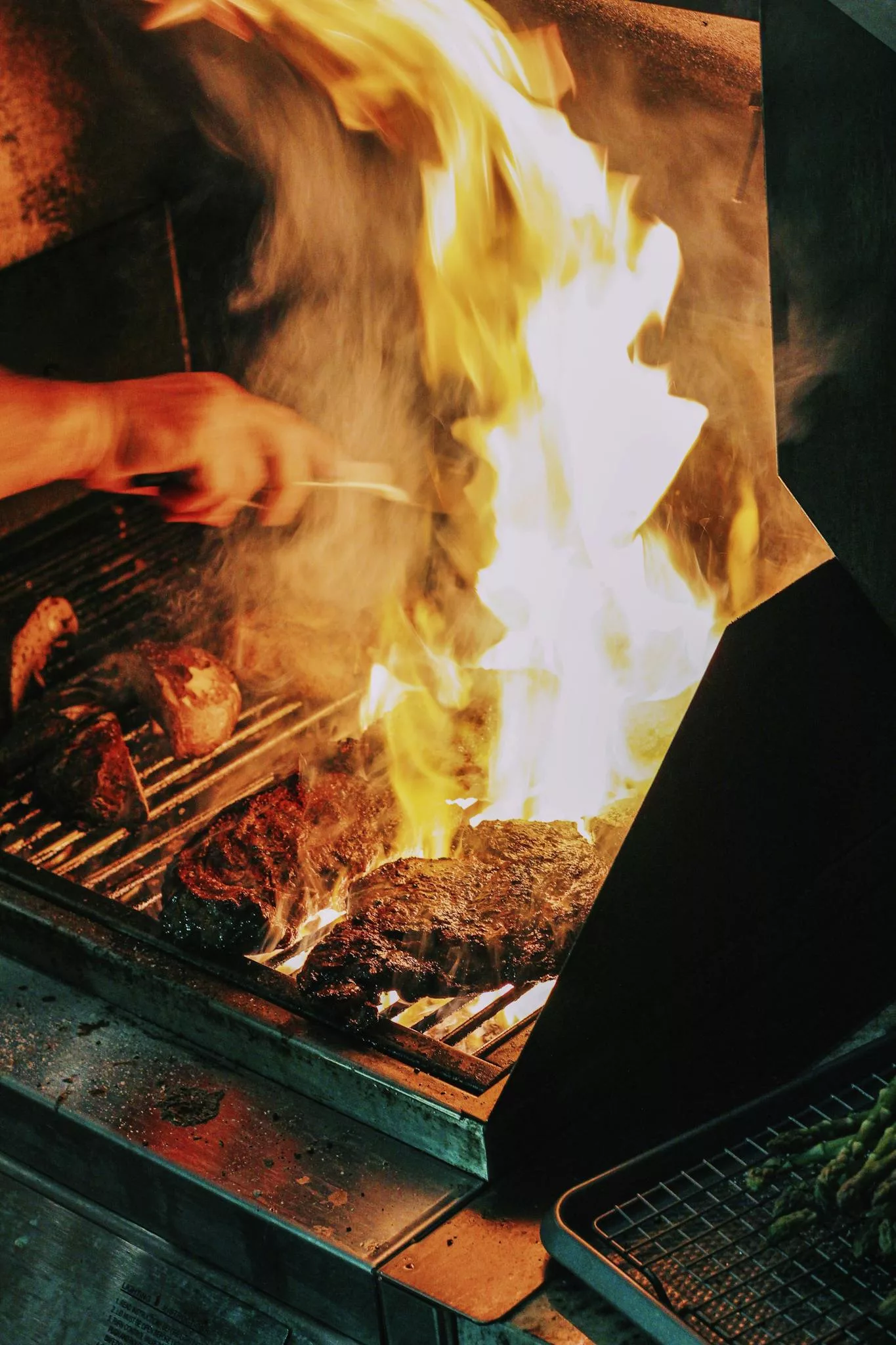Flames on a Barbecue